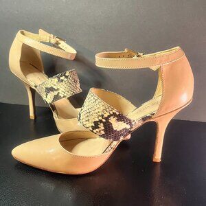 Nine West Pointed Toe Snack Skin Heel, Size 8M